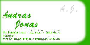 andras jonas business card